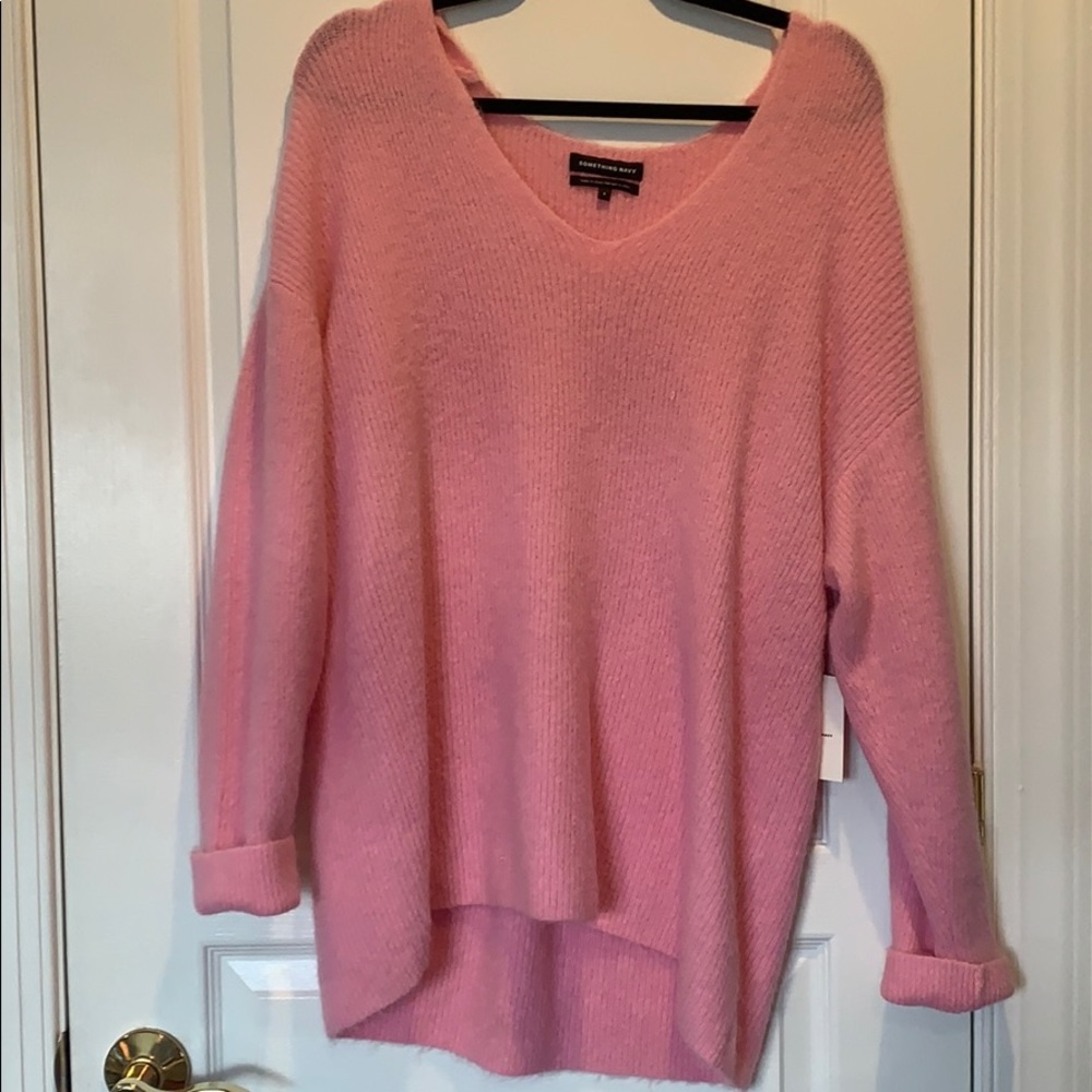 Something Navy pink sweater